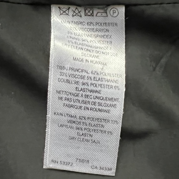 French Connection Classic Black One-Button Suiting Blazer/Jacket Size 2 - Picture 14 of 14